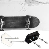 Maxbell Skateboard Wall Mount Space Saving Longboard Stand Premium Skateboard Hanger Clear