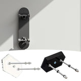 Maxbell Skateboard Wall Mount Space Saving Longboard Stand Premium Skateboard Hanger Clear