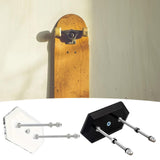 Maxbell Skateboard Wall Mount Space Saving Longboard Stand Premium Skateboard Hanger Clear