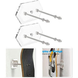 Maxbell Skateboard Wall Mount Space Saving Longboard Stand Premium Skateboard Hanger Clear