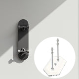 Maxbell Skateboard Wall Mount Space Saving Longboard Stand Premium Skateboard Hanger Clear