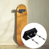Maxbell Skateboard Wall Mount Space Saving Longboard Stand Premium Skateboard Hanger Black