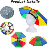 Maxbell Umbrella Hat Elastic Band Colorful Sunshade for Summer Backpacking Gardening