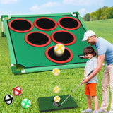 Maxbell Golf Game Play Set Portable Golf Chipping Cornhole Set for Party Indoor Yard