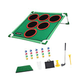 Maxbell Golf Game Play Set Portable Golf Chipping Cornhole Set for Party Indoor Yard
