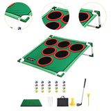 Maxbell Golf Game Play Set Portable Golf Chipping Cornhole Set for Party Indoor Yard