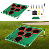 Maxbell Golf Game Play Set Portable Golf Chipping Cornhole Set for Party Indoor Yard