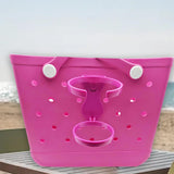 Maxbell Bag Cup Holder Handbag Accessories Foldable Water Bottle Holder Rose Red