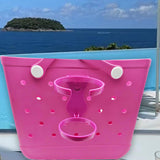 Maxbell Bag Cup Holder Handbag Accessories Foldable Water Bottle Holder Rose Red