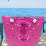 Maxbell Bag Cup Holder Handbag Accessories Foldable Water Bottle Holder Rose Red