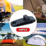 Maxbell 10x Tarp Clips Heavy Duty Boat Canopies Tarps Portable Fasteners Tent Clamps Black