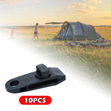 Maxbell 10x Tarp Clips Heavy Duty Boat Canopies Tarps Portable Fasteners Tent Clamps Black