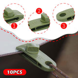 Maxbell 10x Tarp Clips Heavy Duty Boat Canopies Tarps Portable Fasteners Tent Clamps Green