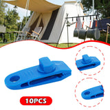 Maxbell 10x Tarp Clips Heavy Duty Boat Canopies Tarps Portable Fasteners Tent Clamps Blue