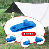 Maxbell 10x Tarp Clips Heavy Duty Boat Canopies Tarps Portable Fasteners Tent Clamps Blue