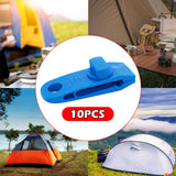 Maxbell 10x Tarp Clips Heavy Duty Boat Canopies Tarps Portable Fasteners Tent Clamps Blue