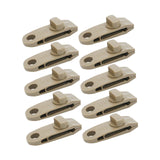 Maxbell 10x Tarp Clips Heavy Duty Boat Canopies Tarps Portable Fasteners Tent Clamps Light Brown