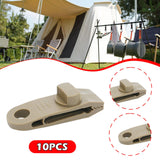 Maxbell 10x Tarp Clips Heavy Duty Boat Canopies Tarps Portable Fasteners Tent Clamps Light Brown