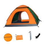 Maxbell Automatic Instant Tent Shelter Camping Tent for Backpacking Beach Trekking Top Window Orange and Green