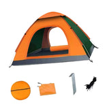 Maxbell Automatic Instant Tent Shelter Camping Tent for Backpacking Beach Trekking Top Window Orange and Green