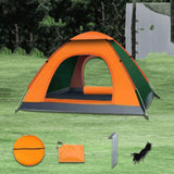 Maxbell Automatic Instant Tent Shelter Camping Tent for Backpacking Beach Trekking Top Window Orange and Green