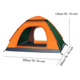 Maxbell Automatic Instant Tent Shelter Camping Tent for Backpacking Beach Trekking Top Window Orange and Green