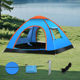 Maxbell Automatic Instant Tent Shelter Camping Tent for Backpacking Beach Trekking Three Window Blue