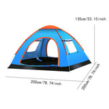 Maxbell Automatic Instant Tent Shelter Camping Tent for Backpacking Beach Trekking Three Window Blue