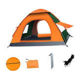 Maxbell Automatic Instant Tent Shelter Camping Tent for Backpacking Beach Trekking Three Window Orange and Green