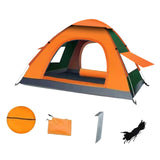 Maxbell Automatic Instant Tent Shelter Camping Tent for Backpacking Beach Trekking Three Window Orange and Green