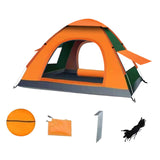 Maxbell Automatic Instant Tent Shelter Camping Tent for Backpacking Beach Trekking Three Window Orange and Green