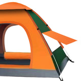 Maxbell Automatic Instant Tent Shelter Camping Tent for Backpacking Beach Trekking Three Window Orange and Green