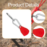Maxbell Ratchet Pulley Tensioning Device with Carabiner Hooks Rope Tightener Ratchet Red Small