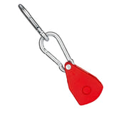 Maxbell Ratchet Pulley Tensioning Device with Carabiner Hooks Rope Tightener Ratchet Red Small