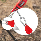 Maxbell Ratchet Pulley Tensioning Device with Carabiner Hooks Rope Tightener Ratchet Red Small