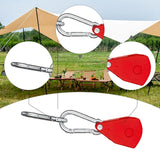 Maxbell Ratchet Pulley Tensioning Device with Carabiner Hooks Rope Tightener Ratchet Red Small
