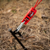 Maxbell Ratchet Pulley Tensioning Device with Carabiner Hooks Rope Tightener Ratchet Red Small