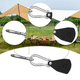 Maxbell Ratchet Pulley Tensioning Device with Carabiner Hooks Rope Tightener Ratchet Black Small