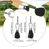 Maxbell Ratchet Pulley Tensioning Device with Carabiner Hooks Rope Tightener Ratchet Black Small