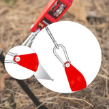Maxbell Ratchet Pulley Tensioning Device with Carabiner Hooks Rope Tightener Ratchet Red Large