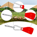 Maxbell Ratchet Pulley Tensioning Device with Carabiner Hooks Rope Tightener Ratchet Red Large