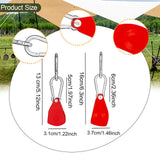 Maxbell Ratchet Pulley Tensioning Device with Carabiner Hooks Rope Tightener Ratchet Red Large