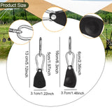 Maxbell Ratchet Pulley Tensioning Device with Carabiner Hooks Rope Tightener Ratchet Black Large