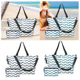 Maxbell Beach Tote Bag Portable Large Capacity Sandproof Travel Tote for Family Trip Green