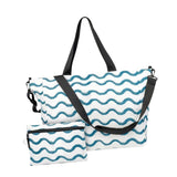Maxbell Beach Tote Bag Portable Large Capacity Sandproof Travel Tote for Family Trip Green