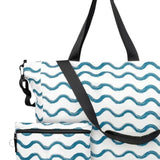 Maxbell Beach Tote Bag Portable Large Capacity Sandproof Travel Tote for Family Trip Green