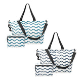 Maxbell Beach Tote Bag Portable Large Capacity Sandproof Travel Tote for Family Trip Green