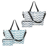 Maxbell Beach Tote Bag Portable Large Capacity Sandproof Travel Tote for Family Trip Green