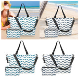 Maxbell Beach Tote Bag Portable Large Capacity Sandproof Travel Tote for Family Trip Green