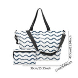 Maxbell Beach Tote Bag Portable Large Capacity Sandproof Travel Tote for Family Trip Blue